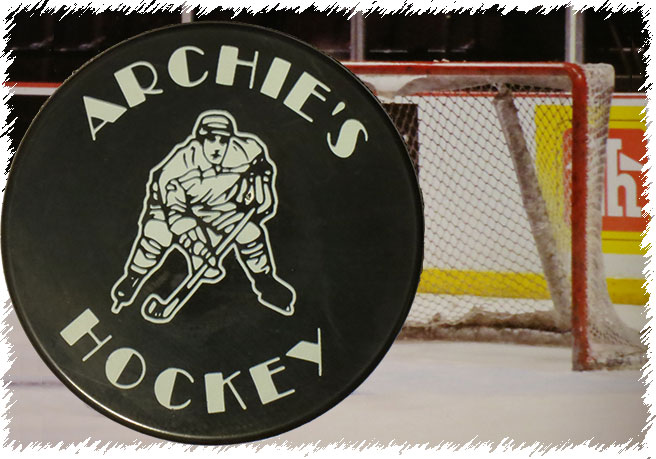 Archie's puck with net